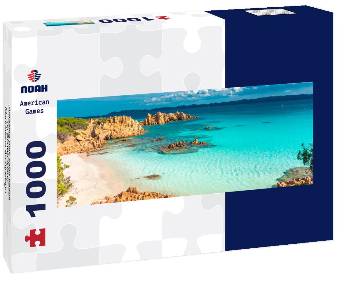 Noah Jigsaw Puzzle Amazing pink sand beach on Budelli Island, Maddalena Archipelago, Sardinia, Italy panorama 1000 pieces