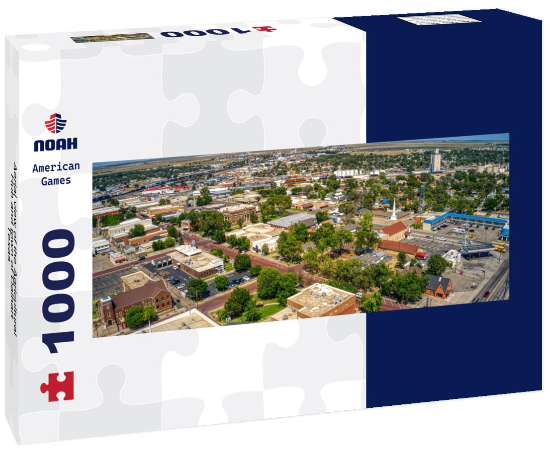 Noah Jigsaw Puzzle Aerial view of the Agricultural Hub and town of Dalhart, Texas panorama 1000 pieces