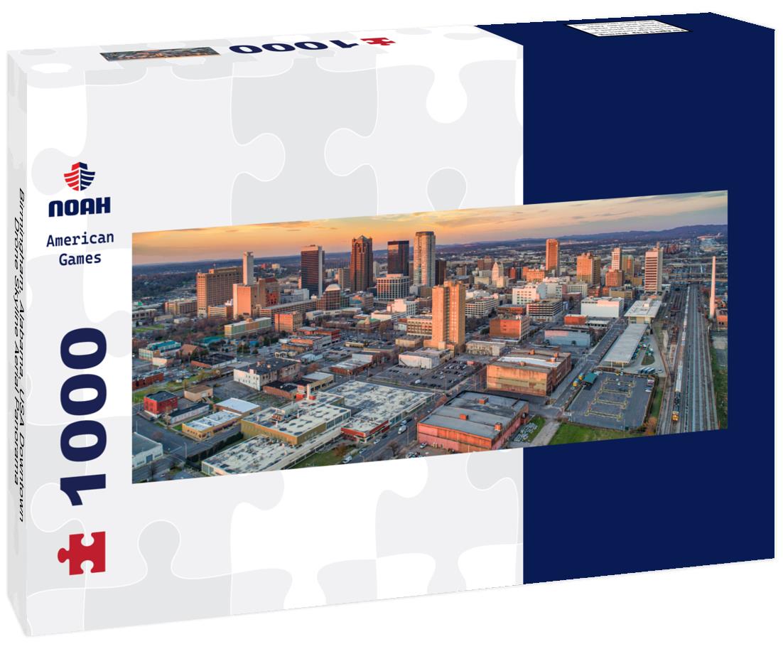 Noah Jigsaw Puzzle Birmingham, Alabama, USA Downtown Drone Skyline Aerial Panorama panorama 1000 pieces