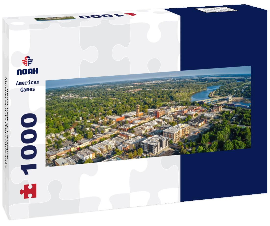 Noah Jigsaw Puzzle Aerial View of Lawrence, Kansas and its State University panorama 1000 pieces