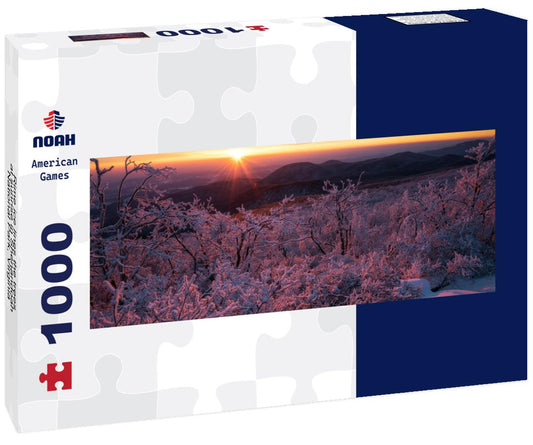 Noah Jigsaw Puzzle Rime ice lines the trees at sunrise in Shenandoah National Park, Virginia panorama 1000 pieces