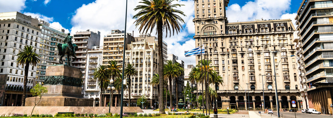 Salvo Palace, an emblem of Montevideo, the capital of Uruguay 1000pc Panoramic Puzzle