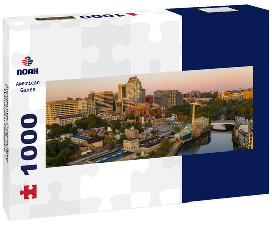 Noah Jigsaw Puzzle Sunrise over Cristina River and downtown city skyline Wilmington Delaware panorama 1000 pieces