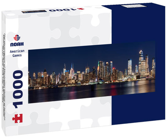 Noah Jigsaw Puzzle The skyscrapers of Manhattan skyline at twilight. Midtown West cityscape from across Hudson River, New York City, NY, USA panorama 1000 pieces
