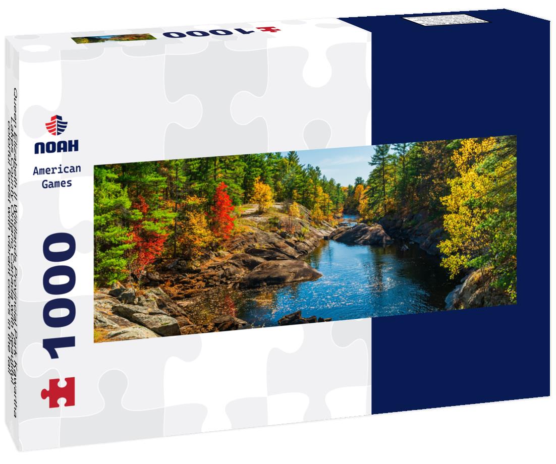 Noah Jigsaw Puzzle Queen Elizabeth II Wildlands Provincial Park Kawartha Lakes County Ontario Canada with beautiful, colorful forest with vibrant colors in the fall panorama 1000 pieces