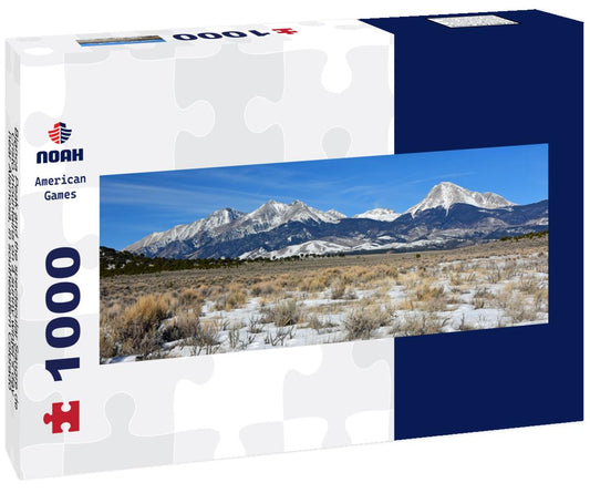 Noah Jigsaw Puzzle Blanca Peak and the spectacular Sangre de Cristo mountains on a sunny winter's day near Alamosa, in southeastern Colorado panorama 1000 pieces