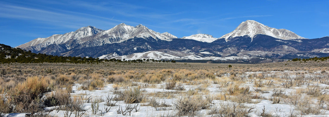 Noah Jigsaw Puzzle Blanca Peak and the spectacular Sangre de Cristo mountains on a sunny winter's day near Alamosa, in southeastern Colorado panorama 1000 pieces