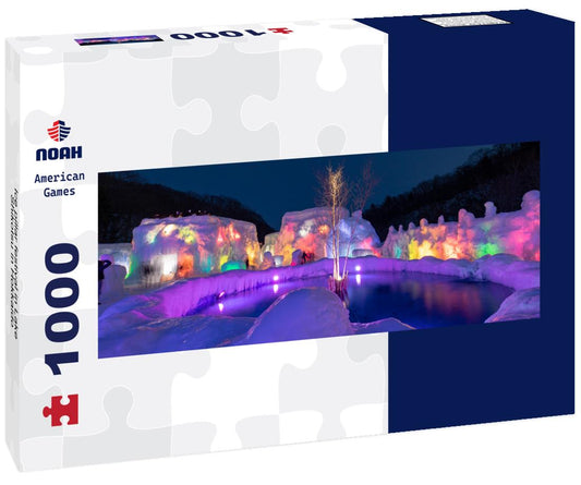 Noah Jigsaw Puzzle Ice pillar festival in Lake Shikotsu in Hokkaido panorama 1000 pieces