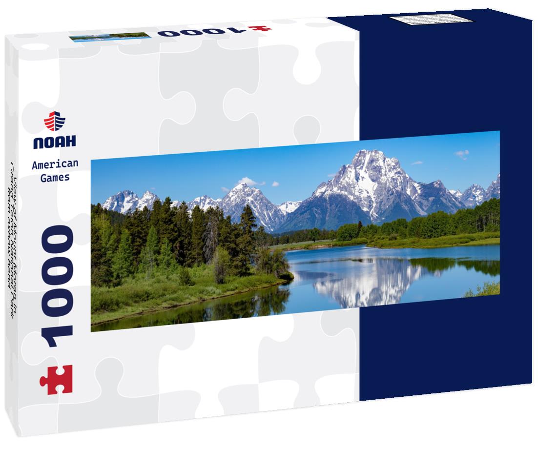 Noah Jigsaw Puzzle View of Mount Moran in Grand Teton National Park from oxbow bend panorama 1000 pieces