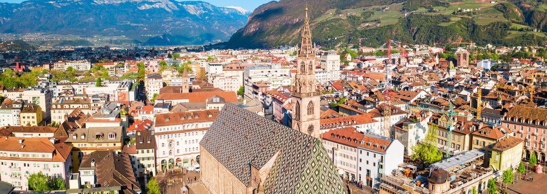 Noah Jigsaw Puzzle Bozano Cathedral or Duomo di Bolzano panoramic view from the air in the city of Bolzano in South Tyrol, Italy panorama 1000 pieces