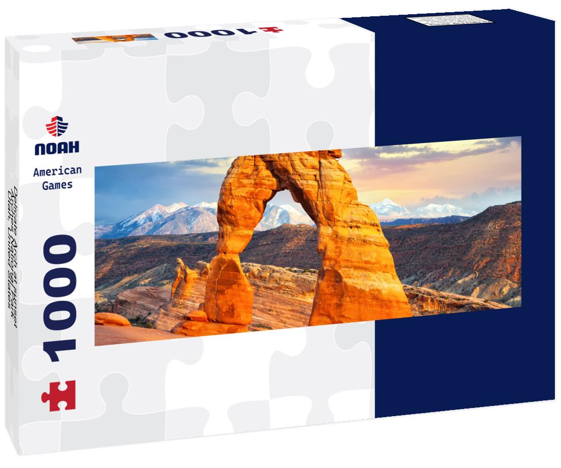 Noah Jigsaw Puzzle Delicate Arch at sunset, Arches National Park, Utah, United States panorama 1000 pieces