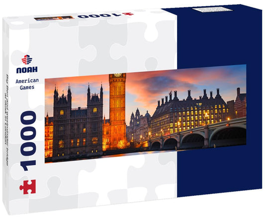 Noah Jigsaw Puzzle Big Ben and westminster bridge at dusk in London panorama 1000 pieces