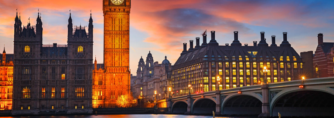 Noah Jigsaw Puzzle Big Ben and westminster bridge at dusk in London panorama 1000 pieces