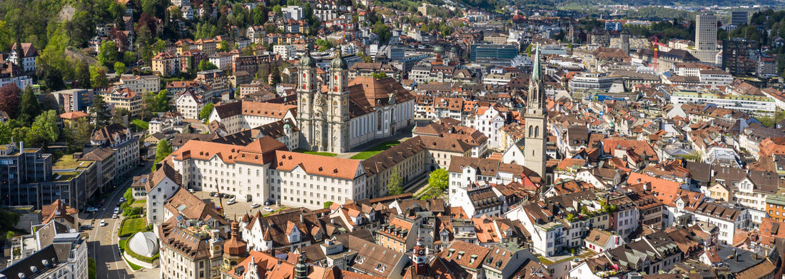 Noah Jigsaw Puzzle Breathtaking view of the old town of St. Gallen with its famous monastery and Catholic cathedral in Switzerland panorama 1000 pieces