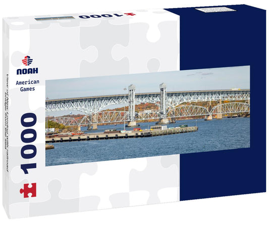 Noah Jigsaw Puzzle View of New London with railroad bridge from the sea panorama 1000 pieces