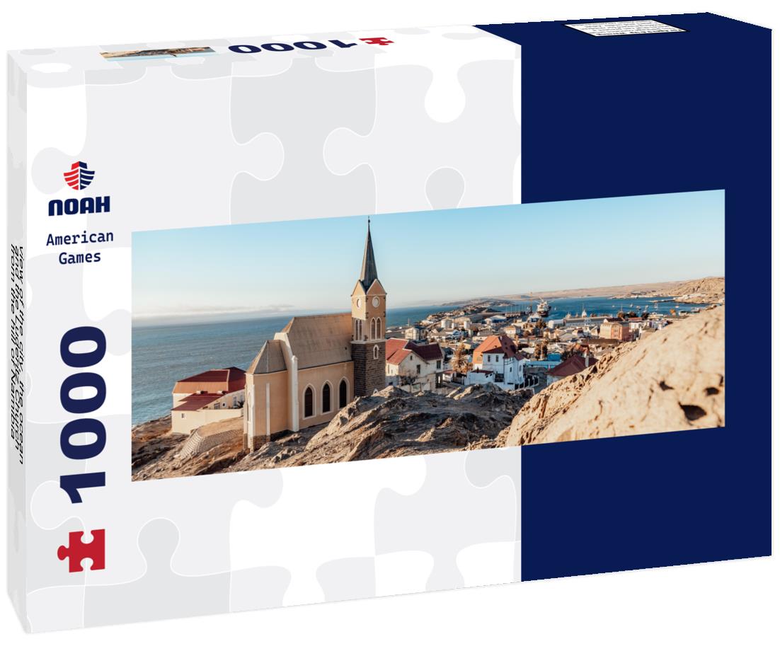 Noah Jigsaw Puzzle view of the city, the ocean and the Luderitz Church from the hill of Namibia 24mart 2021 panorama 1000 pieces