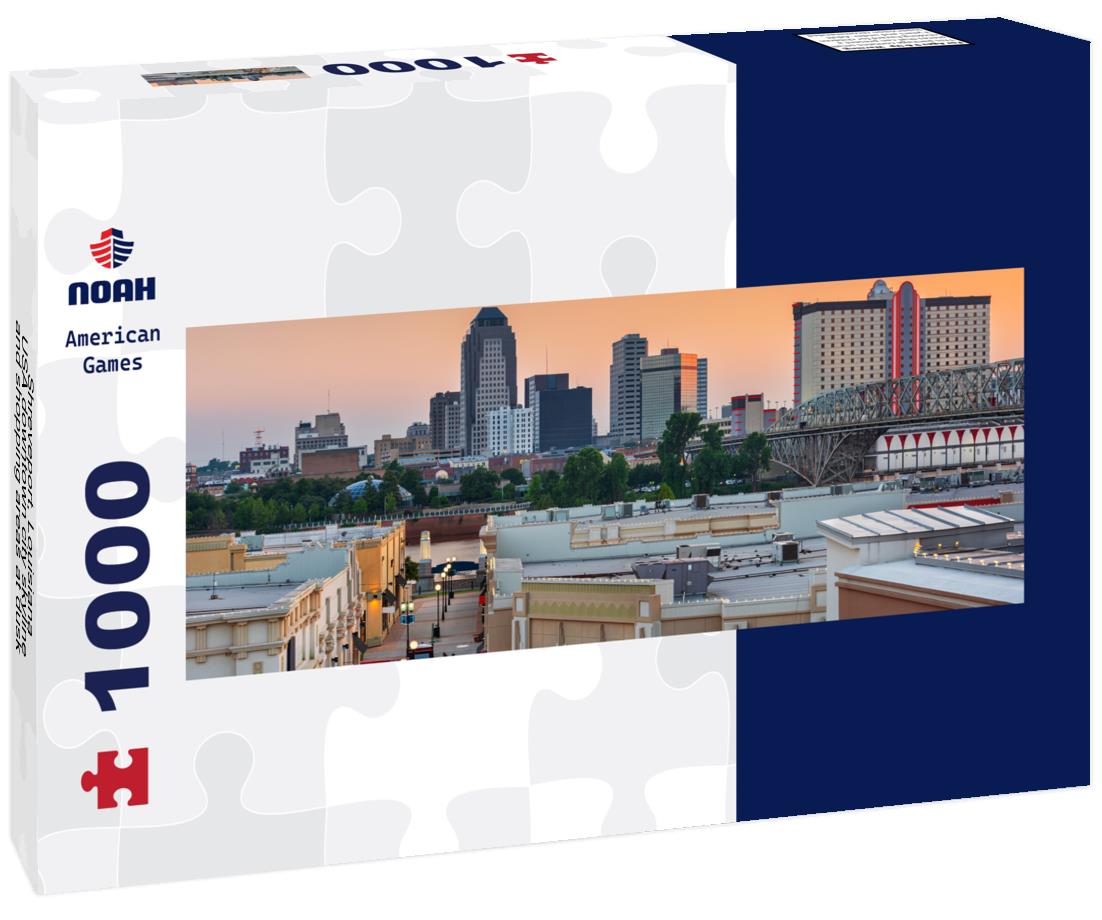 Noah Jigsaw Puzzle Shreveport, Louisiana, USA downtown city skyline and shopping areas at dusk panorama 1000 pieces
