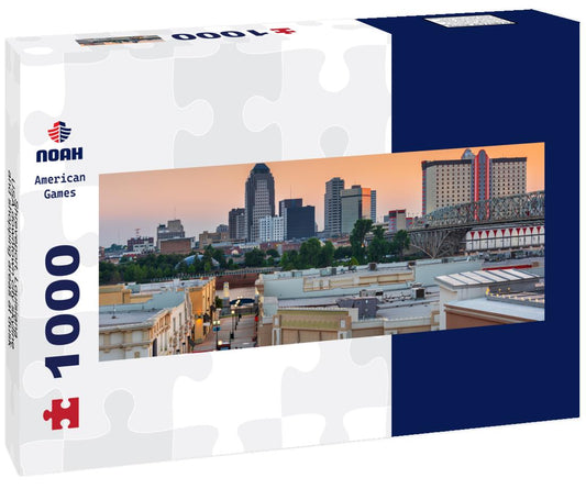Noah Jigsaw Puzzle Shreveport, Louisiana, USA downtown city skyline and shopping areas at dusk panorama 1000 pieces