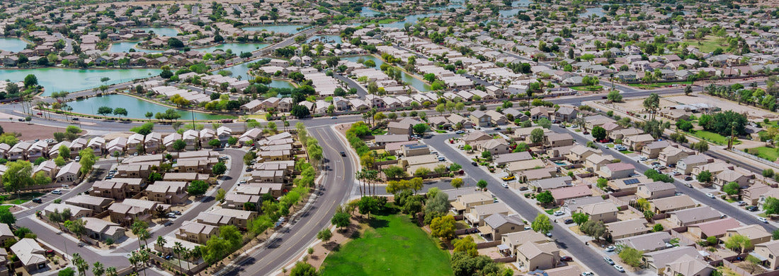 Noah Jigsaw Puzzle Aerial view of a small sleeping area roofs of the houses in the Avondale small towns Avondale small town landscape on Arizona panorama 1000 pieces