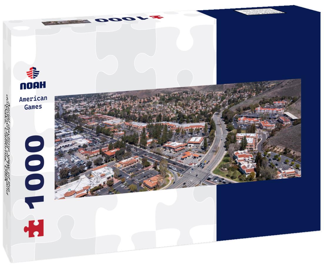 Aerial daytime view of the downtown area of Thousand Oaks, California, USA 1000pc Panoramic Puzzle