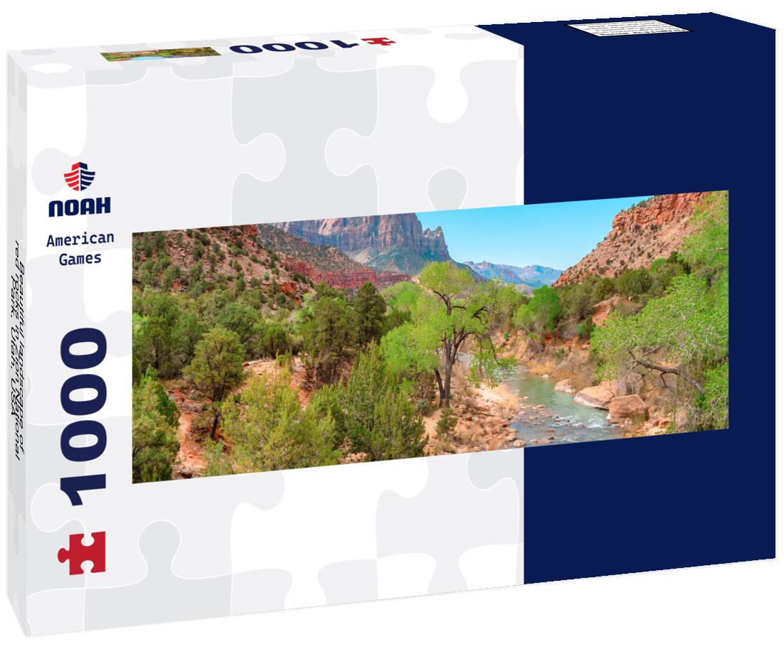 Noah Jigsaw Puzzle Beautiful landscape of red rocks in Zion National Park, Utah, USA panorama 1000 pieces