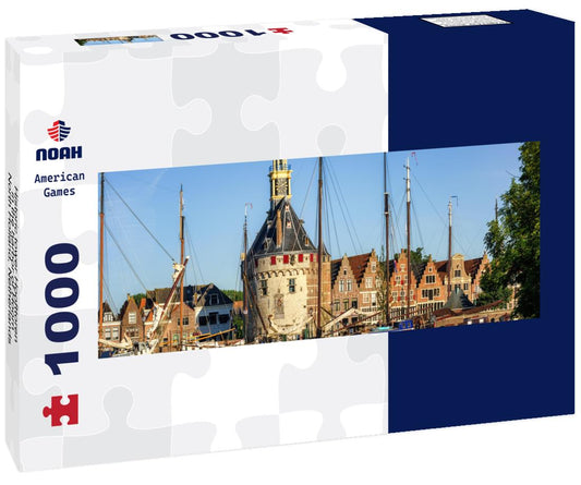 Noah Jigsaw Puzzle Historic tower Hoofttoren in the harbor of Hoorn, North Holland, Netherlands panorama 1000 pieces