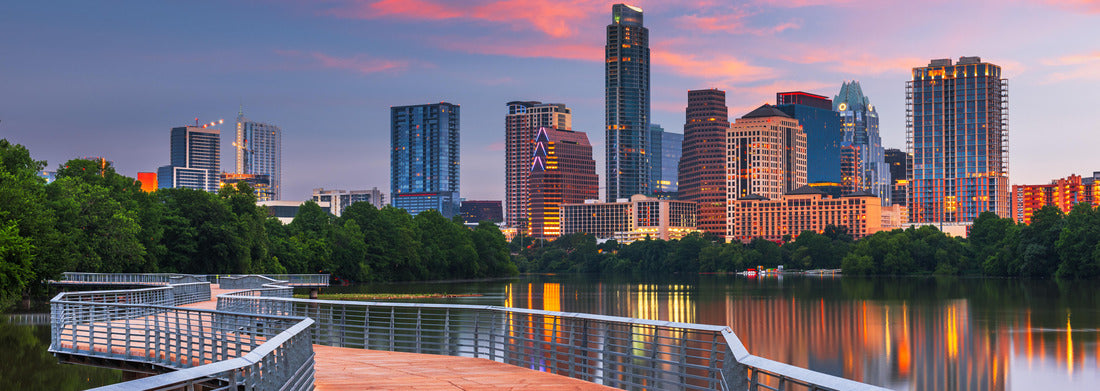 Noah Jigsaw Puzzle Austin, Texas, USA Downtown skyline over the Colorado River at dawn panorama 1000 pieces
