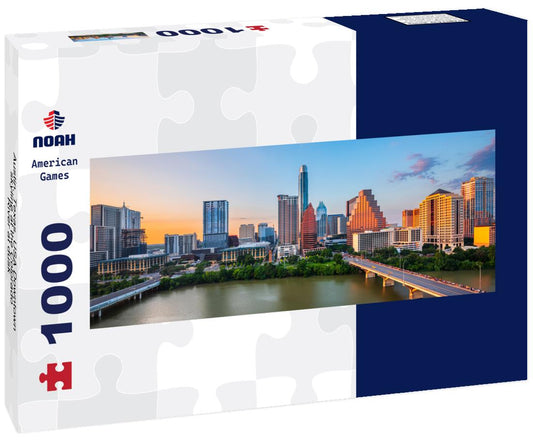 Noah Jigsaw Puzzle Austin, Texas, USA Downtown skyline at the Colorado River at dusk panorama 1000 pieces