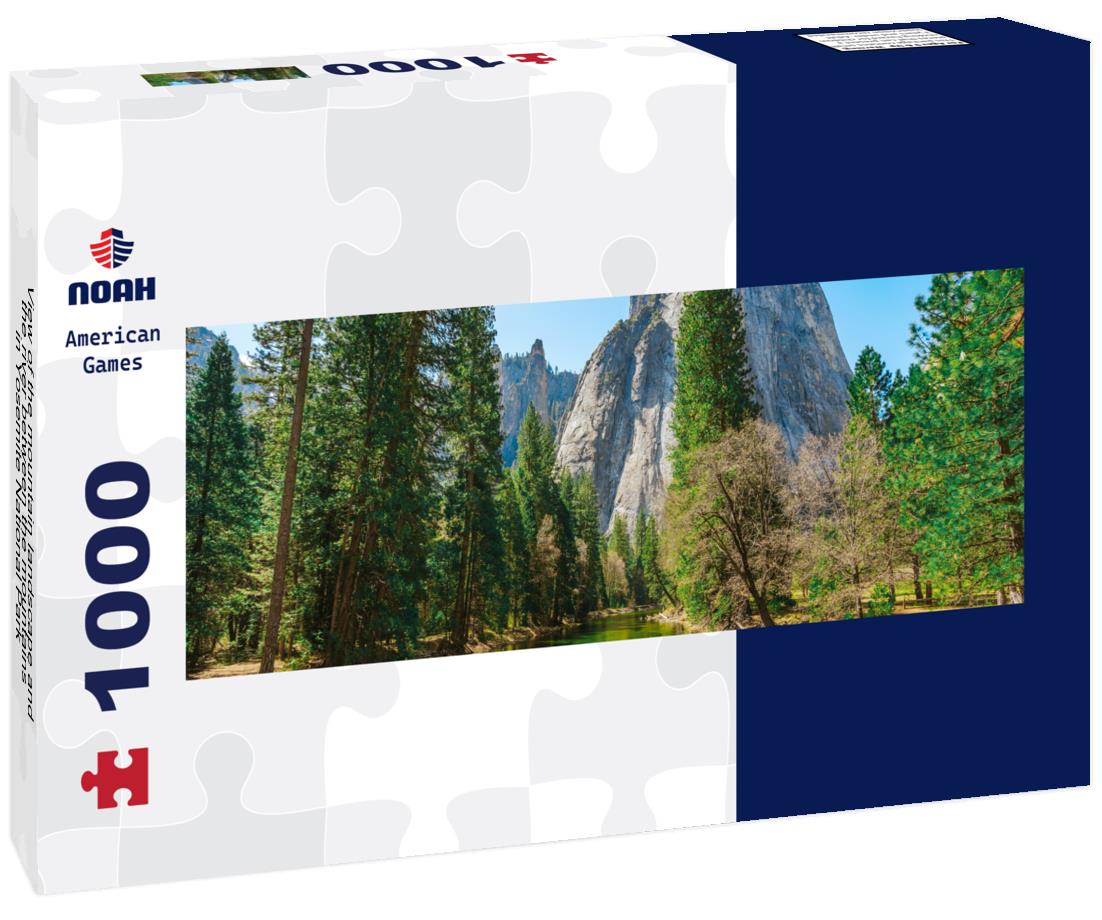 Noah Jigsaw Puzzle View of the mountain landscape and the river between the mountains in Yosemite National Park panorama 1000 pieces