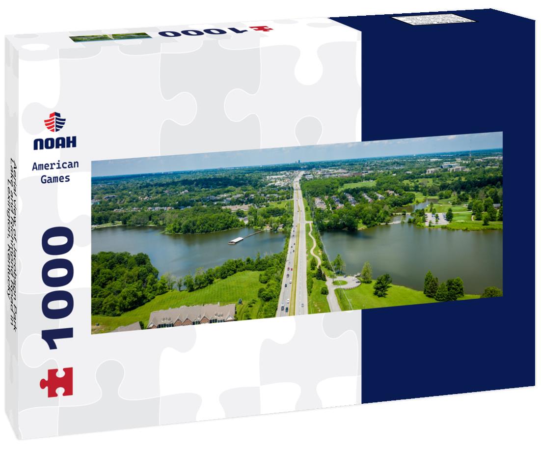 Noah Jigsaw Puzzle Aerial view of Jacobson Park Lake and Richmond Road in Lexington, Kentucky panorama 1000 pieces