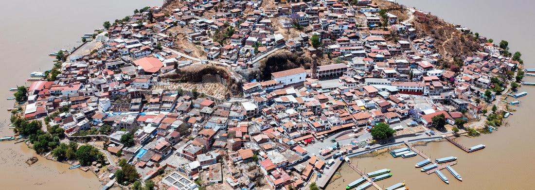 Noah Jigsaw Puzzle Isla de Janitzio is the largest island in Lake Pátzcuaro in the state of Michoacán, Mexico panorama 1000 pieces