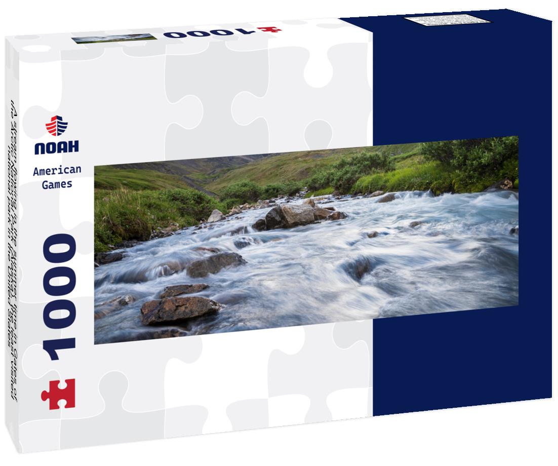 Noah Jigsaw Puzzle A stream flowing in the summer time in Gates of the Arctic National Park (Alaska), the least visited national park in the United States panorama 1000 pieces