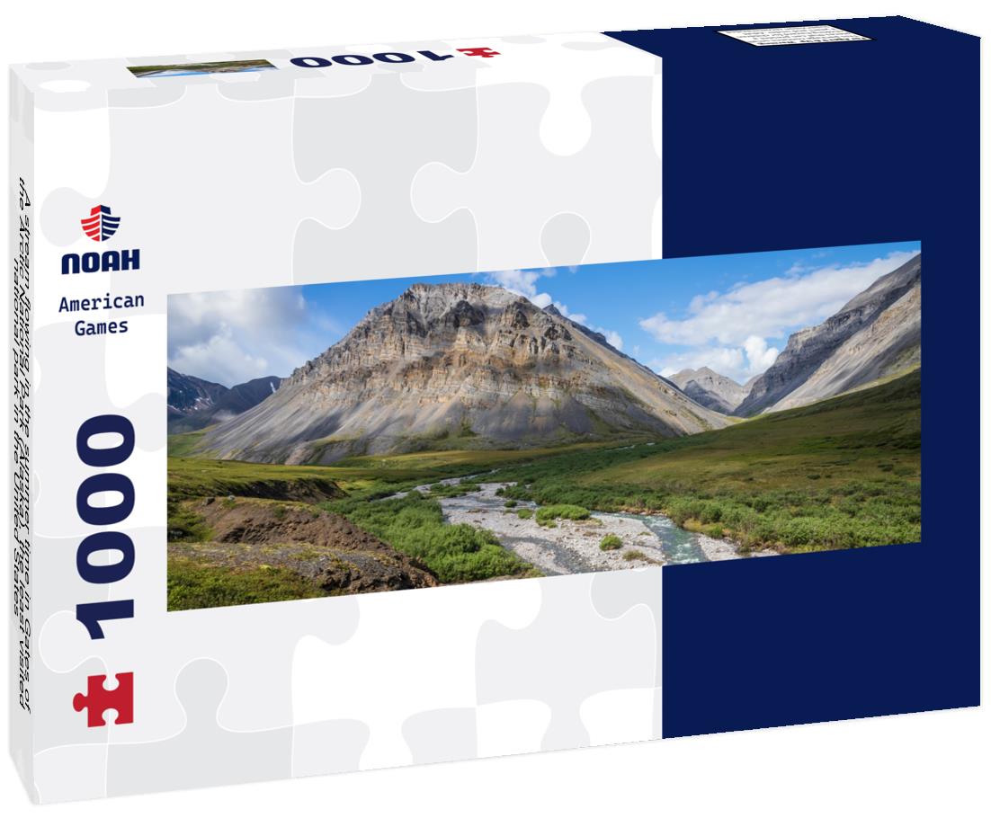 Noah Jigsaw Puzzle A stream flowing in the summer time in Gates of the Arctic National Park (Alaska), the least visited national park in the United States panorama 1000 pieces