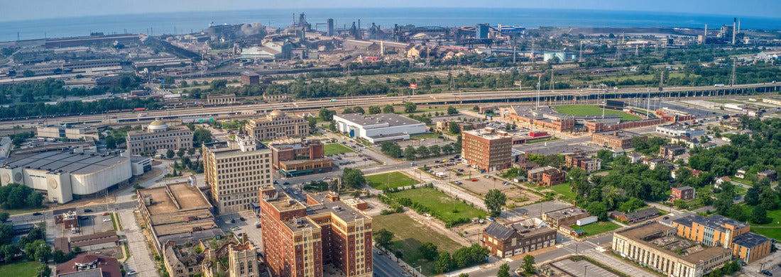 Noah Jigsaw Puzzle Downtown Gary, Indiana and its steel mill panorama 1000 pieces