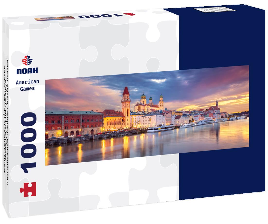 Noah Jigsaw Puzzle Passau Skyline, Germany. Panoramic view of the city skyline of Passau, Bavaria, Germany at dramatic sunset panorama 1000 pieces