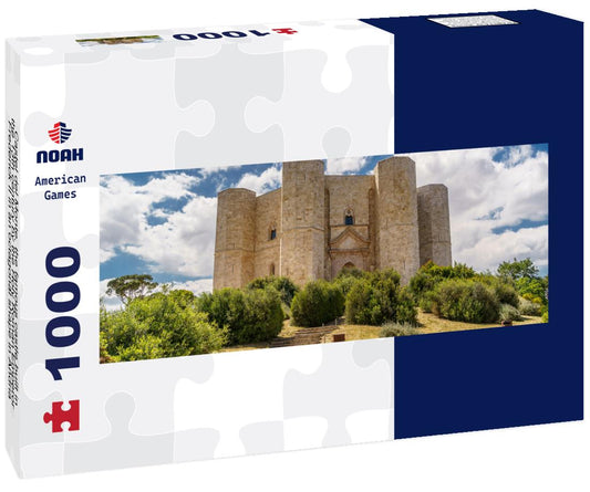 Noah Jigsaw Puzzle Castel del Monte, the famous castle built in the 13th century by the Holy Roman Emperor Frederick II in an octagonal shape in Andria, Puglia, Italy. Unesco World Heritage panorama 1000 pieces