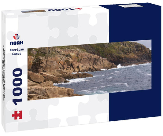 Noah Jigsaw Puzzle Boscawen Cliffs at Chough Zawn, Zawn Gamper and Tater-du lighthouse panorama 1000 pieces