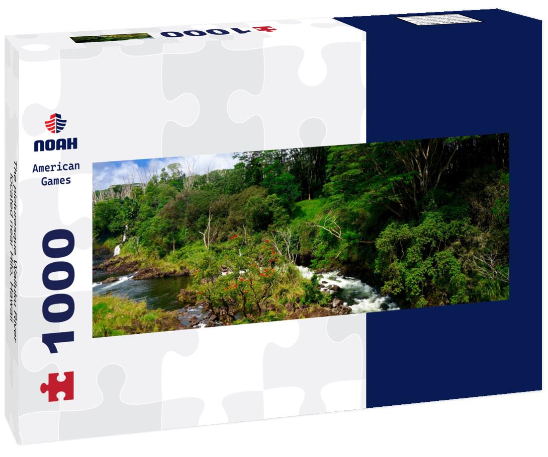 The picturesque Wailuku River, located near Hilo, Hawaii 1000pc Panoramic Puzzle