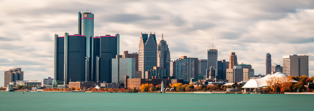 Noah Jigsaw Puzzle Detroit, Michigan, USA City Skyline in the city center on the Detroit River panorama 1000 pieces