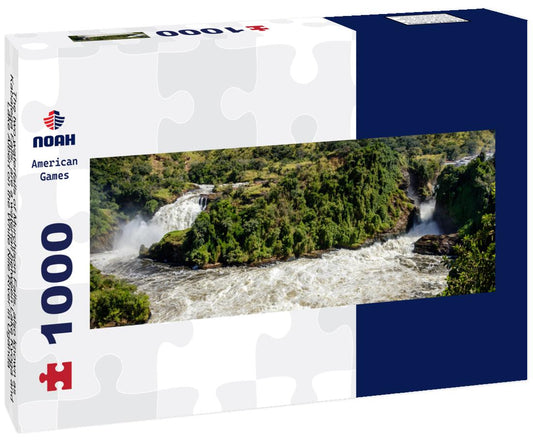Noah Jigsaw Puzzle The two waterfalls of Murchison Falls, also known as Kabalega Falls, are a waterfall between Lake Kyoga and Lake Albert on the White Nile River in Uganda panorama 1000 pieces