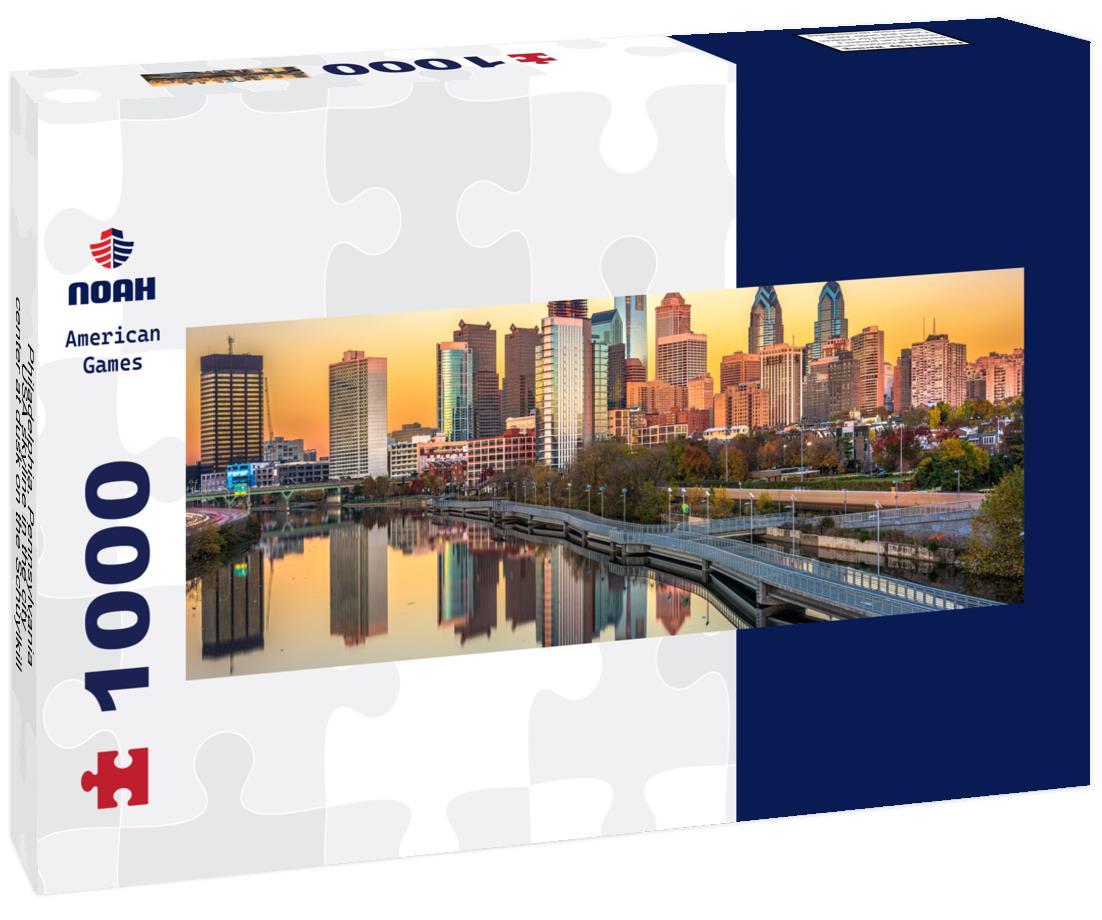 Noah Jigsaw Puzzle Philadelphia, Pennsylvania, USA skyline in the city center at dusk on the Schuylkill River panorama 1000 pieces