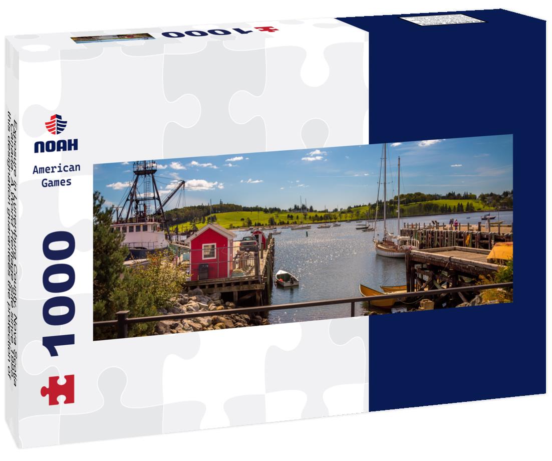 Noah Jigsaw Puzzle Exposure in Lunenburg County, Nova Scotia, Canada. A World Heritage Site since 1995, this designation guarantees the protection of Lunenburg's unique architecture and civil design panorama 1000 pieces