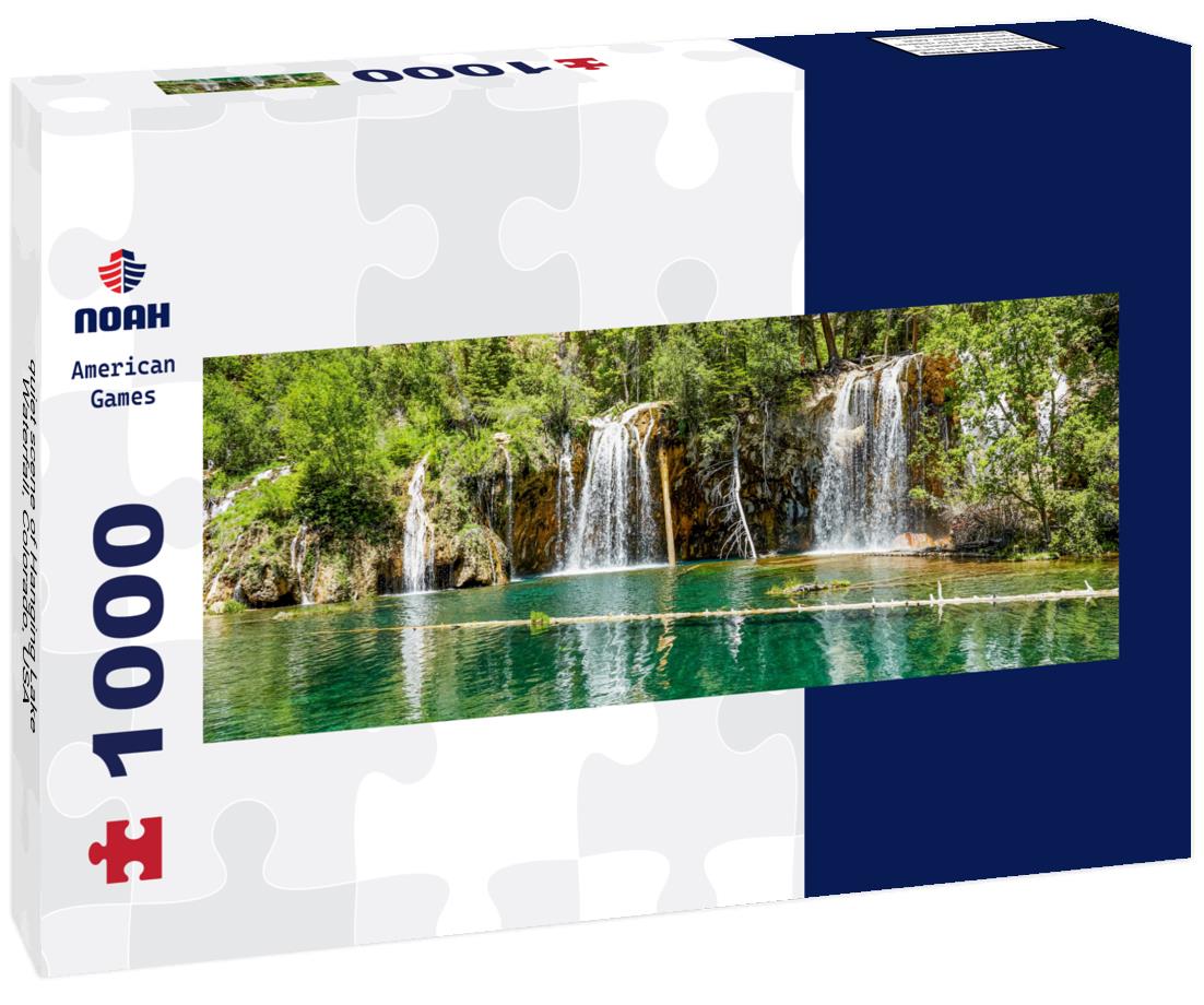 Noah Jigsaw Puzzle quiet scene of Hanging Lake Waterfall, Colorado, USA panorama 1000 pieces