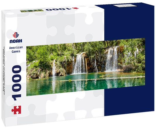 Noah Jigsaw Puzzle quiet scene of Hanging Lake Waterfall, Colorado, USA panorama 1000 pieces