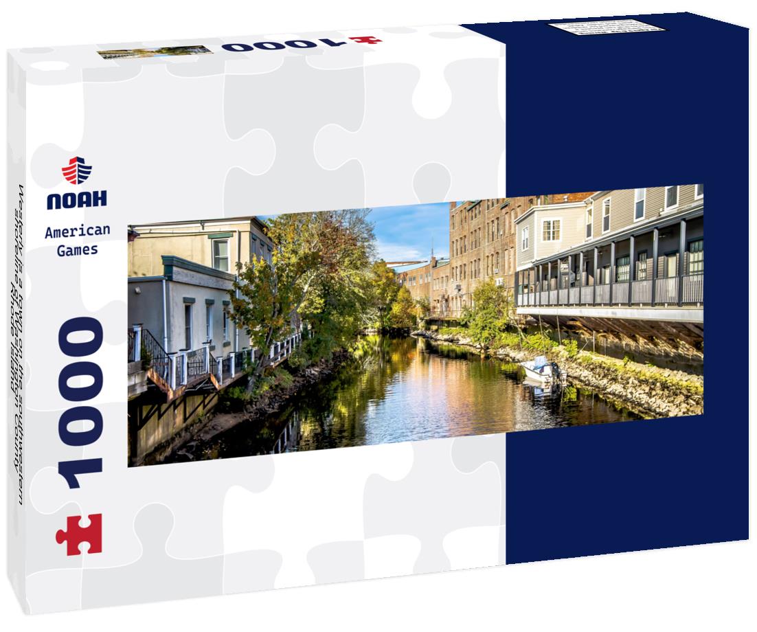 Westerly is a town on the southwestern shoreline of Washington County, Rhode Island 1000pc Panoramic Puzzle