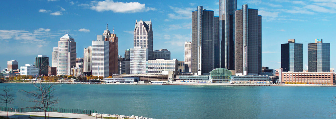 Noah Jigsaw Puzzle Detroit Panoramic View From Canada panorama 1000 pieces