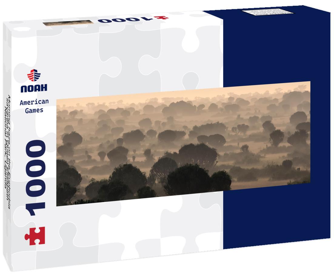 Noah Jigsaw Puzzle Morning haze on the Euphorbia savanna in Queen Elisabeth National Park, Uganda panorama 1000 pieces