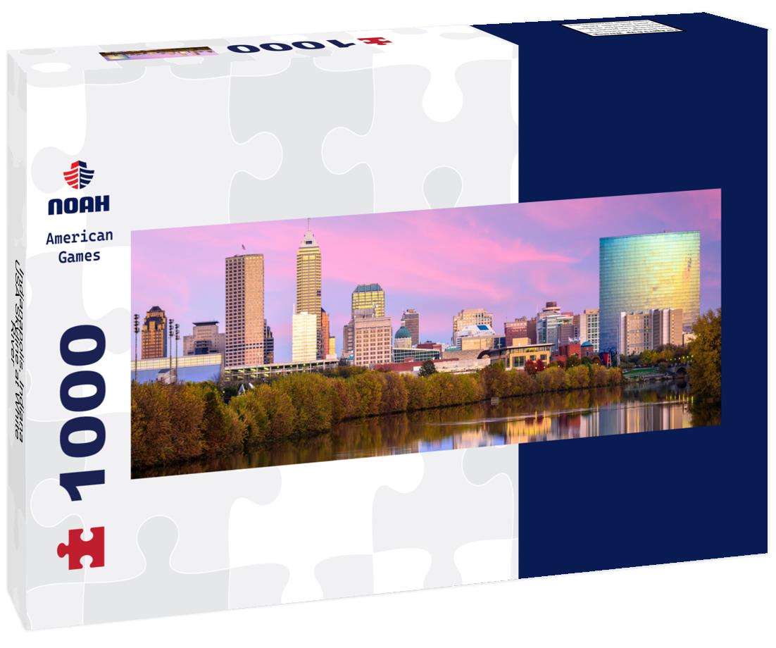 Noah Jigsaw Puzzle Indianapolis, Indiana, USA Skyline at White River panorama 1000 pieces