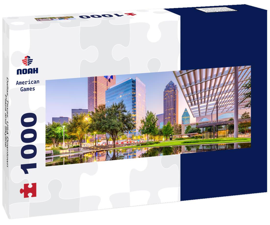 Noah Jigsaw Puzzle Dallas, Texas, USA Downtown Plaza and Skyline panorama 1000 pieces