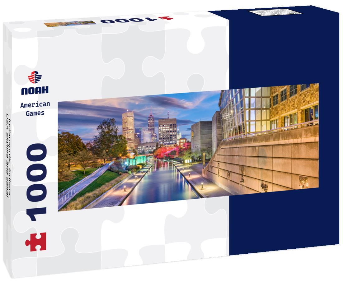 Noah Jigsaw Puzzle Indianapolis, Indiana, USA skyline and canal panorama 1000 pieces